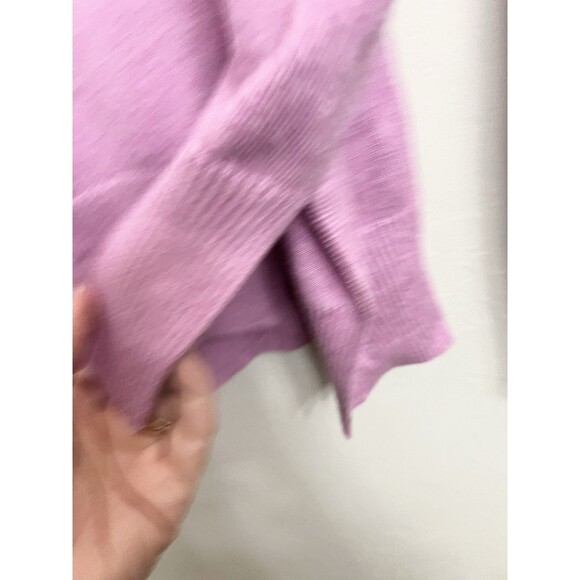 CABI Luxury Boxy V-NECK SWEATER Size Large PURPLE Soft Rayon Travel Top Shirt - Picture 6 of 8